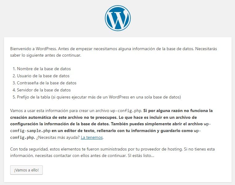 Instalación Wordpress